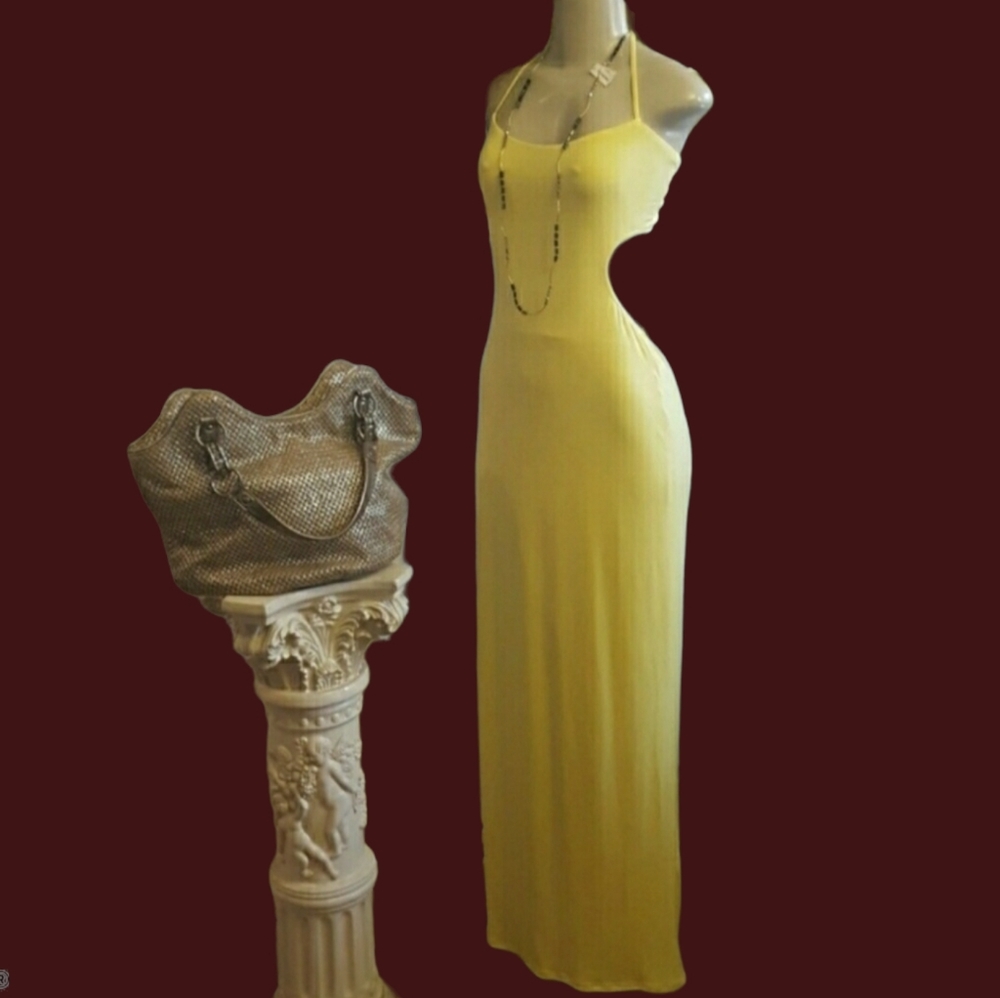 NWT ❤BEATIFUL YELLOW  MAXI SUMMER DRESS ❤